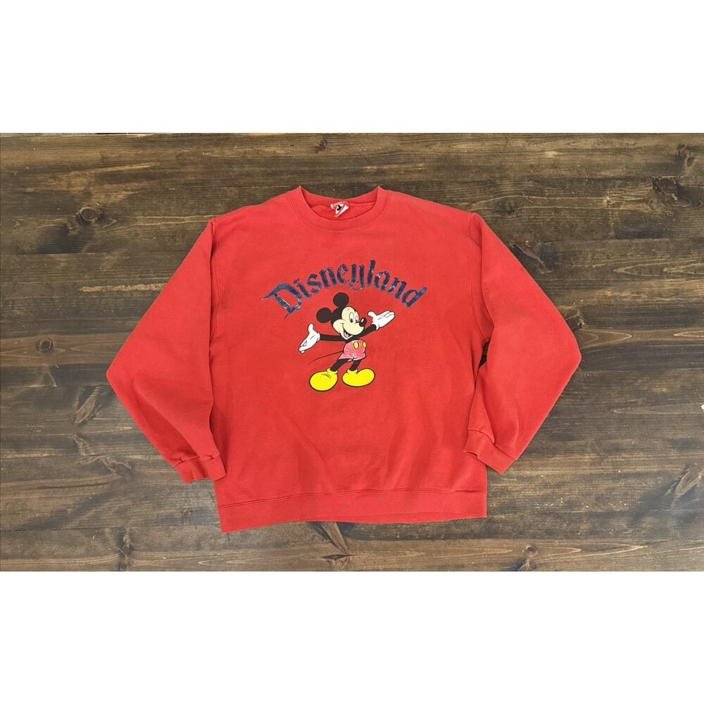 VTG Y2K Disneyland Disney Mickey Mouse Sweatshirt Size L Adult Oversized Classic